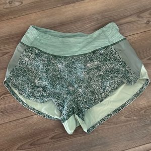 Outdoor Voices green printed shorts